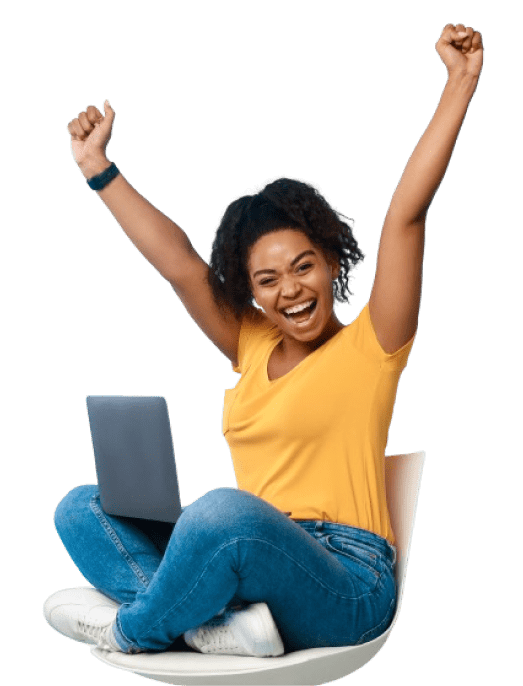 Excited customer after registering a domain in kenya with kickhost