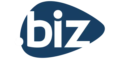 A blue and white logo