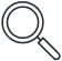 A magnifying glass with a black background