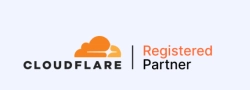 A logo with orange and black text