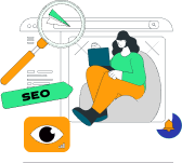 A woman sitting on a chair with a laptop