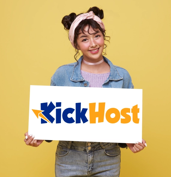 A woman holding a sign