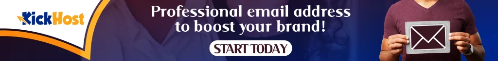 Kickhost email hosting banner